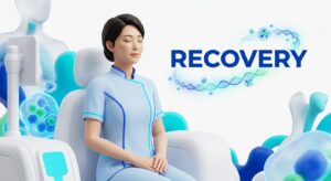 교통사고 후 회복 및 케어 과정을 상징하는 이미지